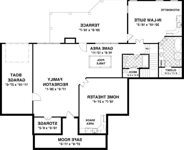 Optional Basement Plan image of The Long Meadow House Plan